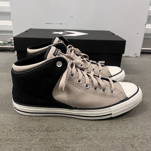 Converse Chuck Taylor All Star High Street Mid A14294C‎ Papyrus Black White 9.5 - Picture 1 of 9